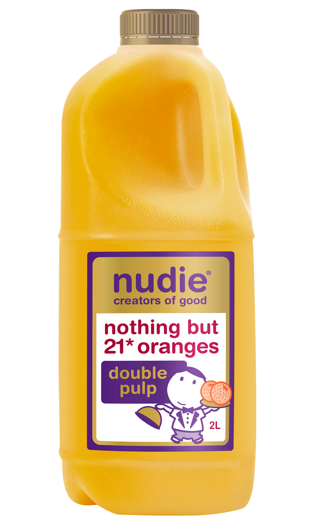 Nudie Orange Double Pulp 2L Front Label