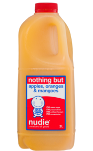 2L Nothing But Apples Oranges Mangoes Juice Front Label