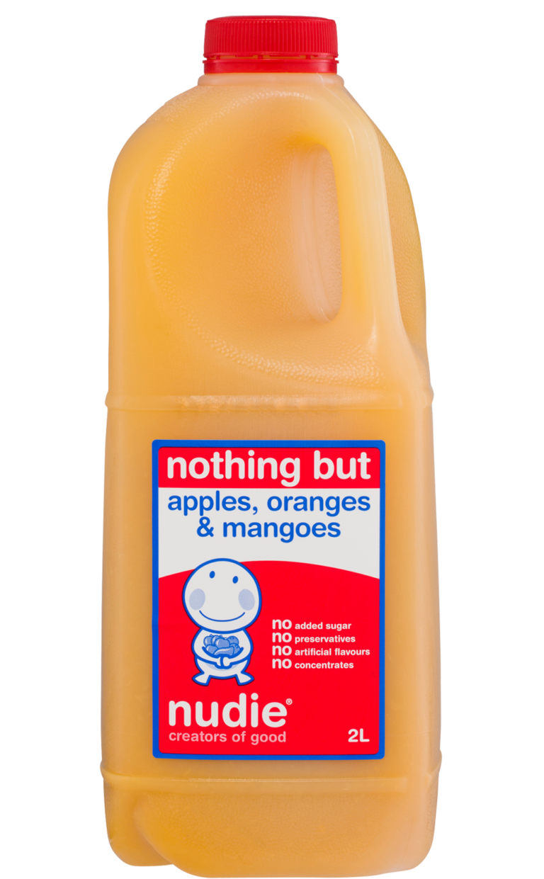 100 juice with no nasties nudie, creators of good