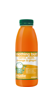 Nudie Nothing But Carrot Apple Orange & Ginger 400ml Front Label