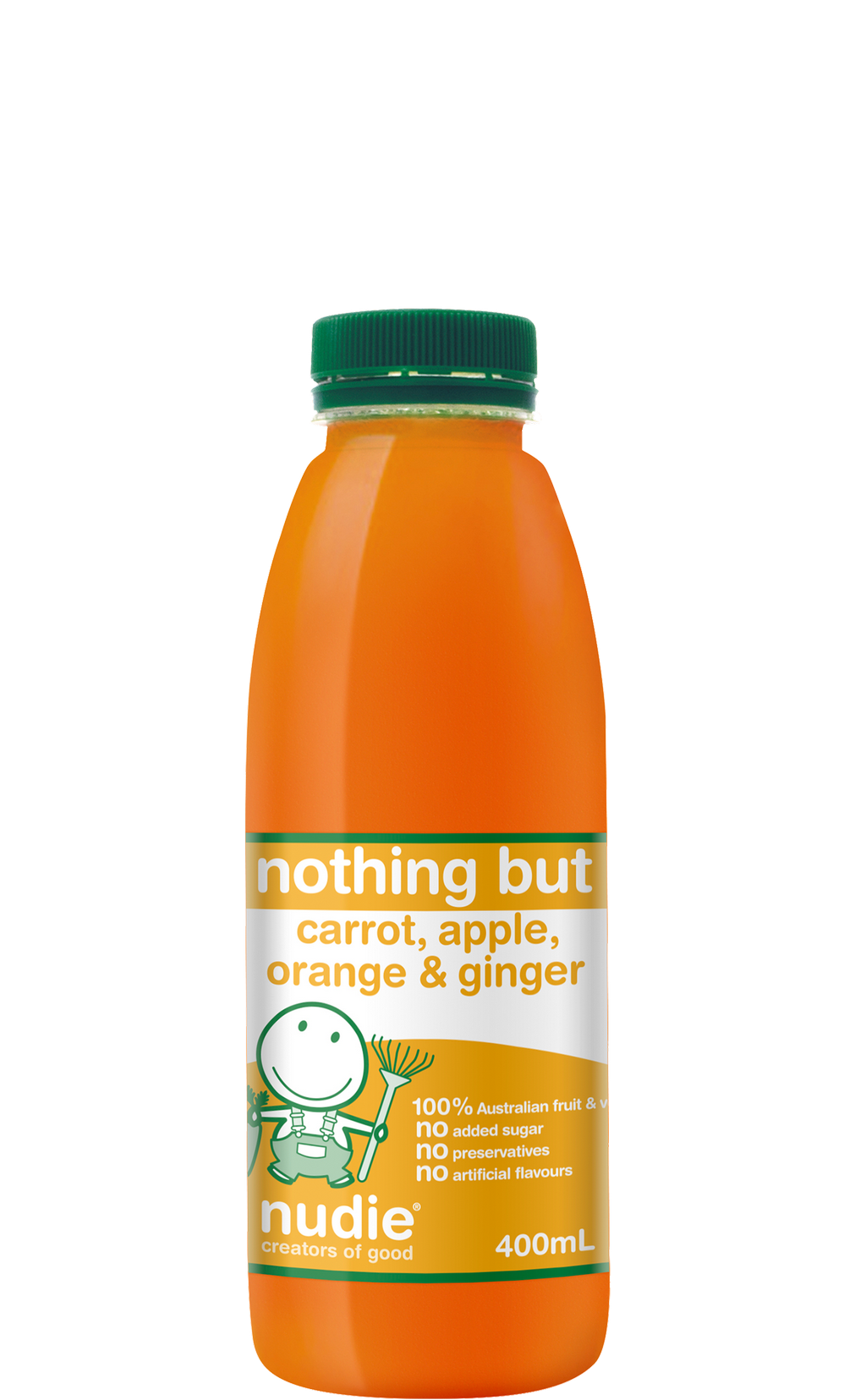 Nudie Nothing But Carrot Apple Orange & Ginger 400ml Front Label