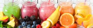 Smoothies in a jar