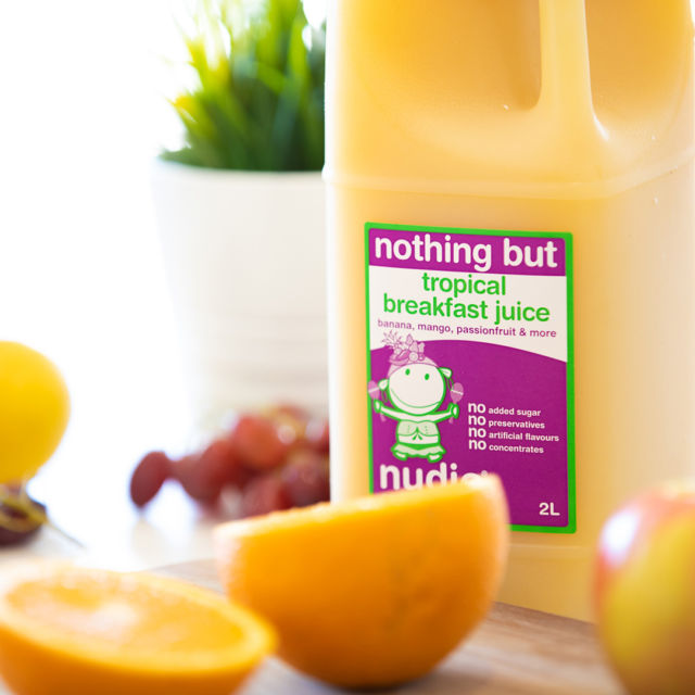 When all you want is tropical breakfast juice – morning, noon and night #nudie #nudiejuice #nothingbut #fruit #goodness #natural #juice #creatorsofgood #tropical #pear #orange #pineapple #banana #mango #passionfruit