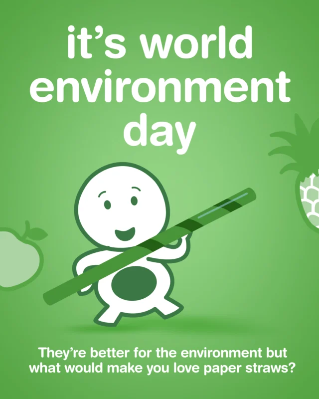 Hot take: paper straws > plastic 🧃🌱
Soggy? Sure. But saving the planet is worth it 💁‍♀️

#WorldEnvironmentDay #nudiejuice #creatorsofgood #sustainability #paperstraws