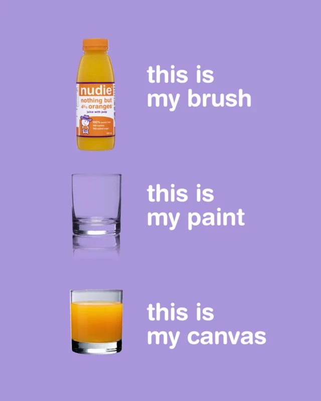 My glass of OJ in the morning is a work of art 🧑‍🎨⁠
⁠
#nudiejuice #creatorsofgood